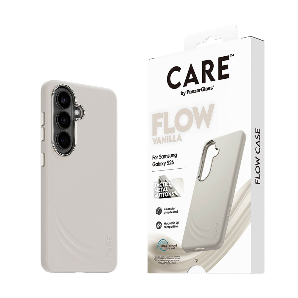 Samsung Galaxy S26 CARE by PanzerGlass Feature Flow Mobil Cover - Qi Kompatibel - Vanilla