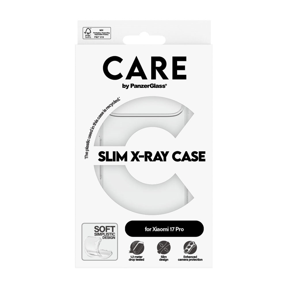 Xiaomi 17 Pro CARE by PanzerGlass FASHION X-Ray Soft Basic Mobil Cover - Transparent