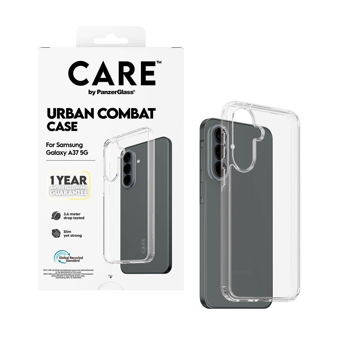 Samsung Galaxy A37 CARE by PanzerGlass Urban Combat Cover - Transparent