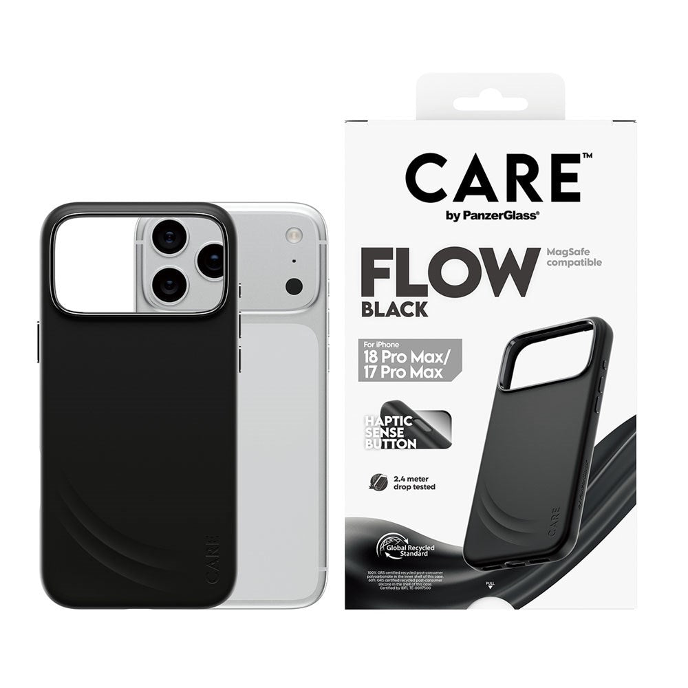 iPhone 18 Pro Max  / 17 Pro Max CARE by PanzerGlass Feature Flow Mobil Cover - MagSafe Kompatibel - Sort
