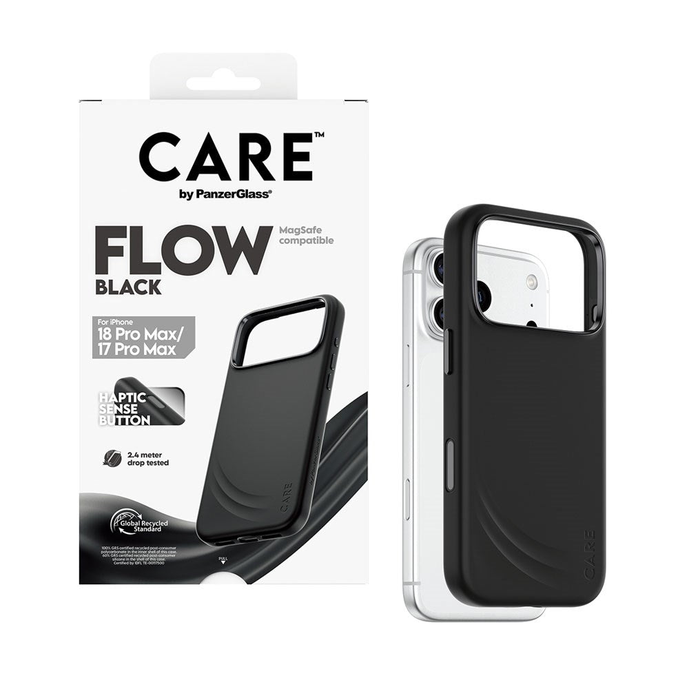 iPhone 18 Pro Max  / 17 Pro Max CARE by PanzerGlass Feature Flow Mobil Cover - MagSafe Kompatibel - Sort