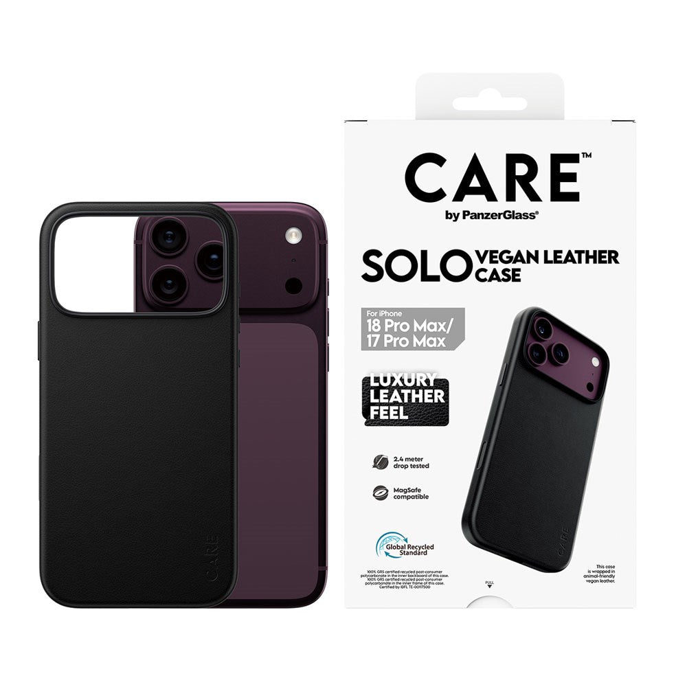 iPhone 18 Pro Max  / 17 Pro Max CARE by PanzerGlass SOLO Cover - MagSafe Kompatibel - Sort