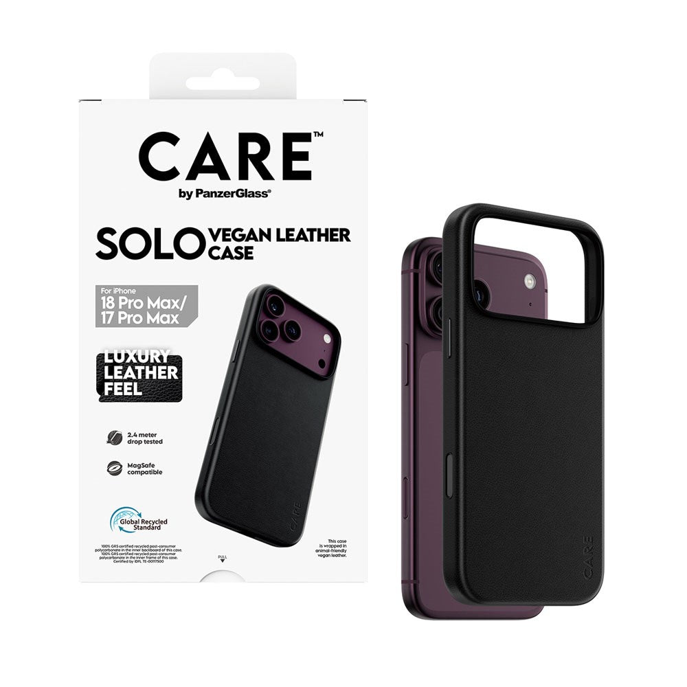 iPhone 18 Pro Max  / 17 Pro Max CARE by PanzerGlass SOLO Cover - MagSafe Kompatibel - Sort