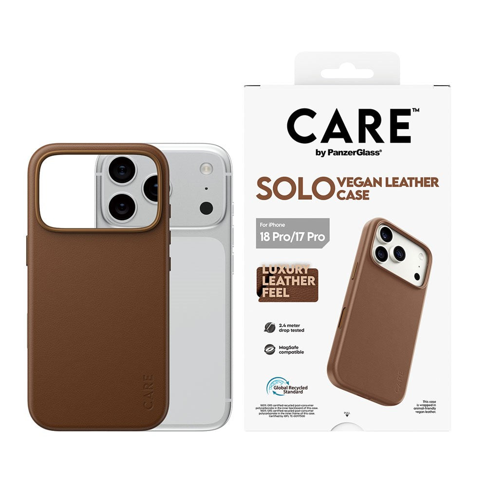 iPhone 18 Pro / 17 Pro CARE by PanzerGlass SOLO Cover - MagSafe Kompatibel - Brun