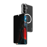 Samsung Galaxy S26+ (Plus) Urban Combat 3-in-1 Privacy Bundle inkl. Cover / Skærmbeskyttelse m. Privacy / Kamerabeskyttelse - Qi Kompatibel - Gennemsigtig