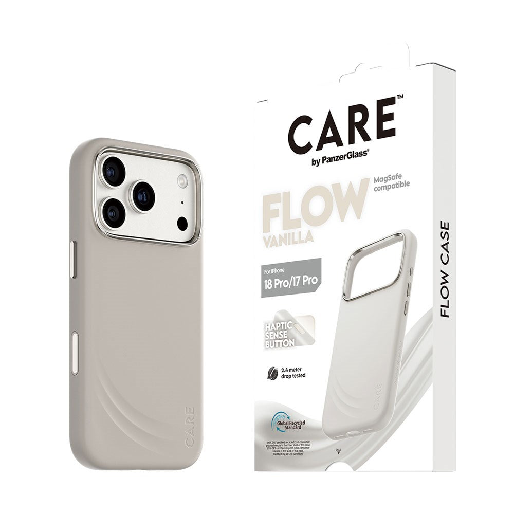 iPhone 18 Pro / 17 Pro CARE by PanzerGlass Feature Flow Mobil Cover - MagSafe Kompatibel - Vanilla