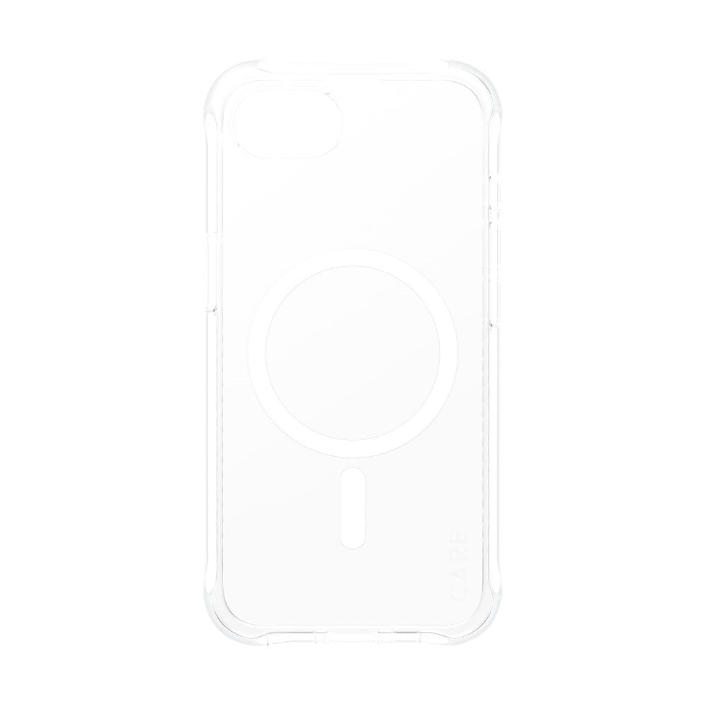 CARE By PanzerGlass iPhone 16e 3-i-1 FASHION Bundle - Skærmbeskyttelse (UWF) / Bagsidecover / Kamerabeskyttelse - Gennemsigtig / Hvid