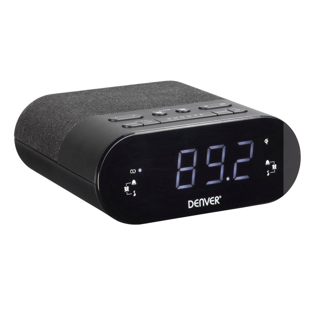 Denver CRQ-107 Radio m. Indbygget Trådløs Opladning & Bluetooth - Sort