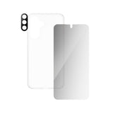 Samsung Galaxy A36 (5G) - CARE by PanzerGlass 3-i-1 FLAGSHIP Bundle - Cover / Privacy Skærmbeskyttelse (UWF) / Kamerabeskyttelse - Gennemsigtig / Sort