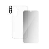 Samsung Galaxy A56 (5G) - CARE by PanzerGlass 3-i-1 FLAGSHIP Bundle - Cover / Privacy Skærmbeskyttelse (UWF) / Kamerabeskyttelse - Gennemsigtig / Sort