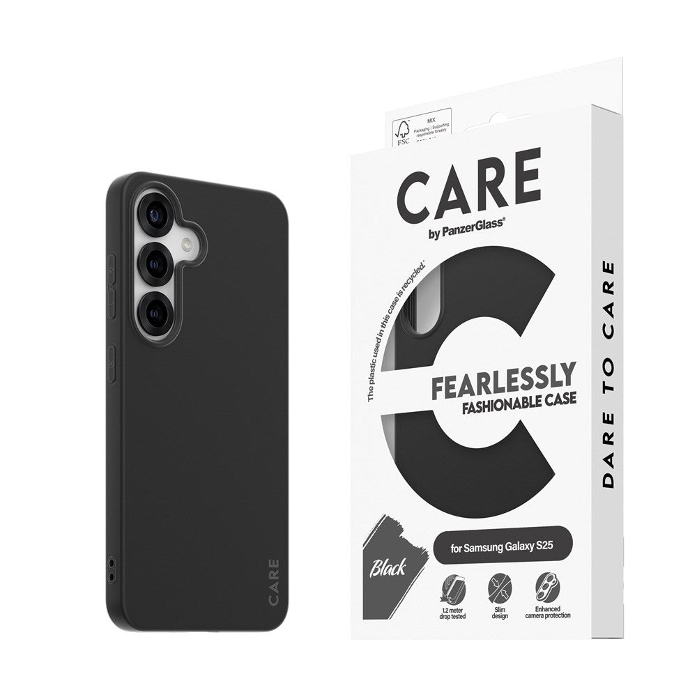 CARE by PanzerGlass Samsung Galaxy S25 FASHION Fearlessly Fashionable Cover - Black