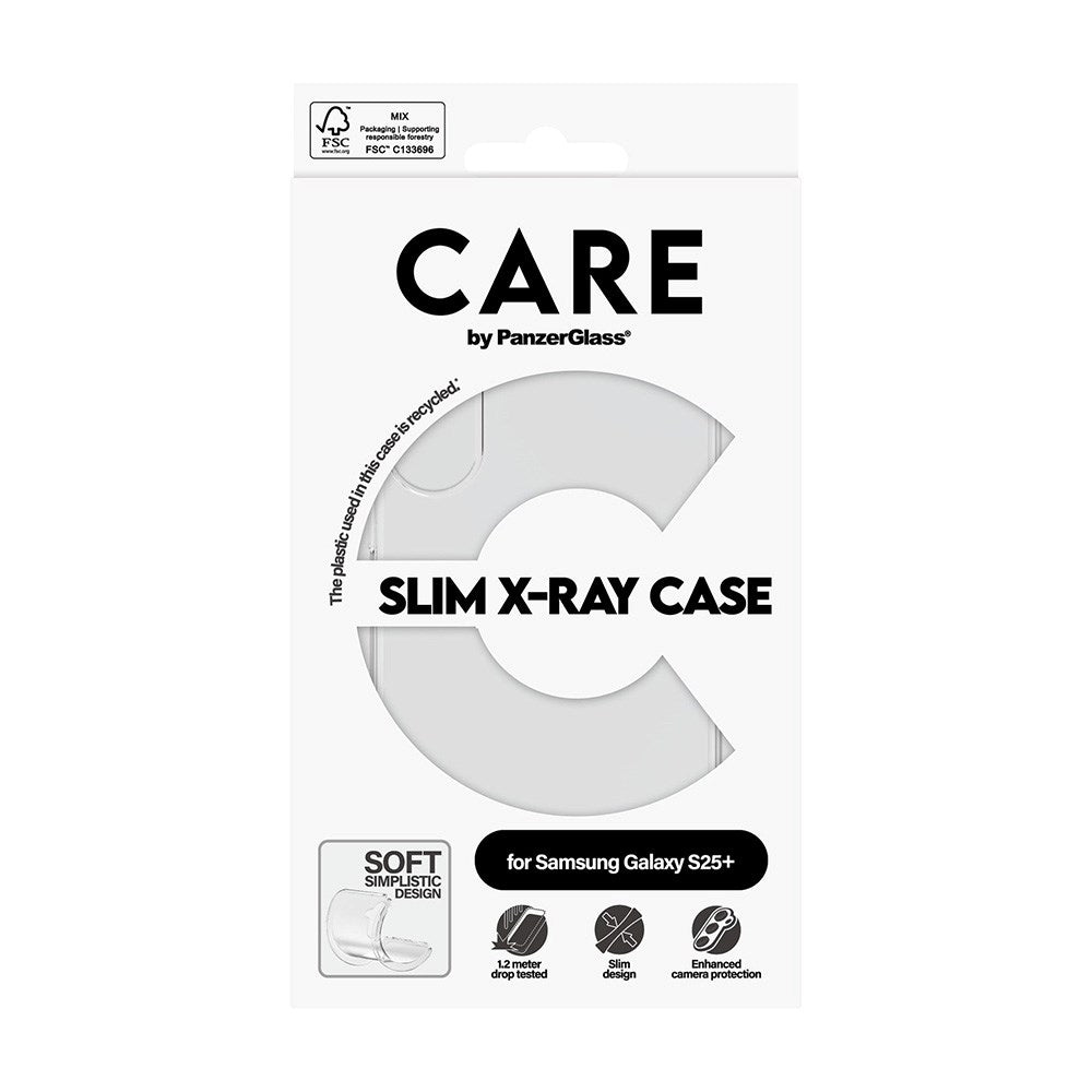 CARE by PanzerGlass Samsung Galaxy S25+ (Plus) FASHION X-Ray Soft Basic Bagside Cover - Transparent