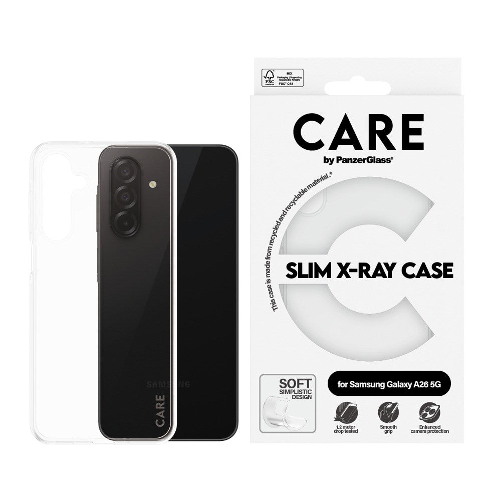 CARE by PanzerGlass Samsung Galaxy A26 (5G) FASHION X-Ray Soft Basic Bagside Cover - Transparent