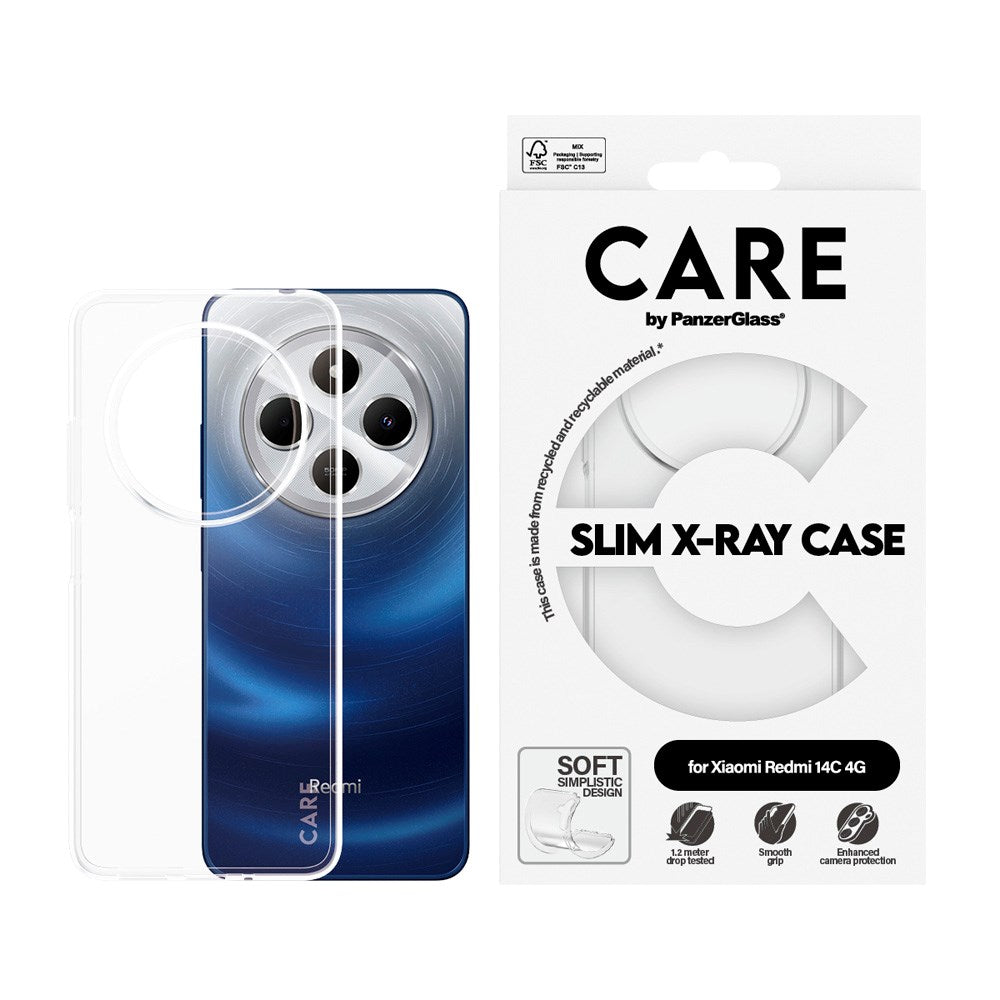 Xiaomi Redmi 14C - CARE by PanzerGlass FASHION X-Ray Soft Basic Cover - Gennemsigtig