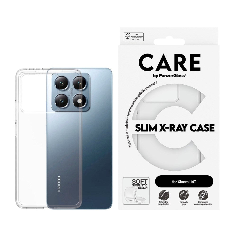 Xiaomi 14T - CARE by PanzerGlass FASHION X-Ray Soft Basic Cover - Gennemsigtig