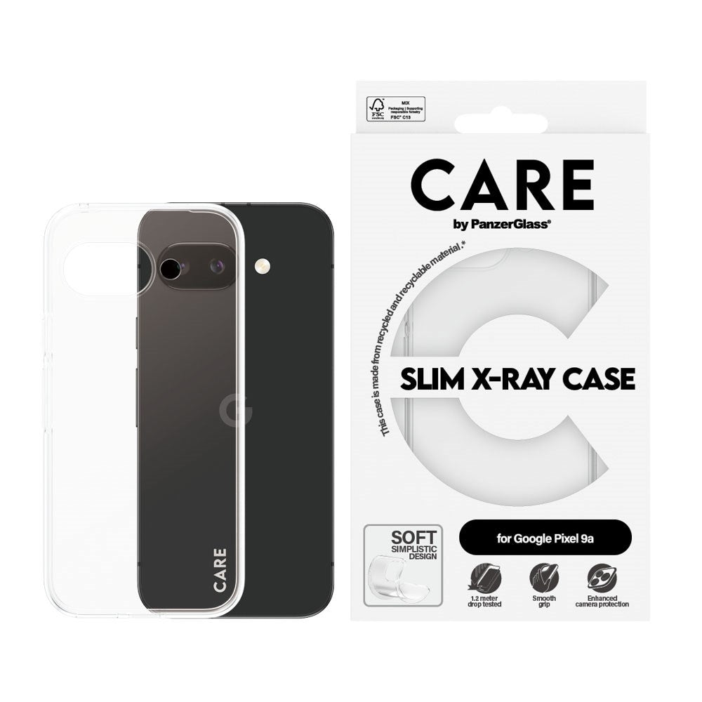 CARE by PanzerGlass Google Pixel 9a FASHION X-Ray Soft Basic Bagside Cover - Transparent
