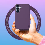 CARE by PanzerGlass Samsung Galaxy S25+ (Plus) FASHION Fearlessly Fashionable Cover - QI Kompatibel - Plum Purple