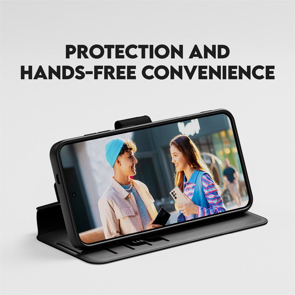 CARE by PanzerGlass Samsung Galaxy S25+ (Plus) Feature Wallet Case m. Kickstand - Sort