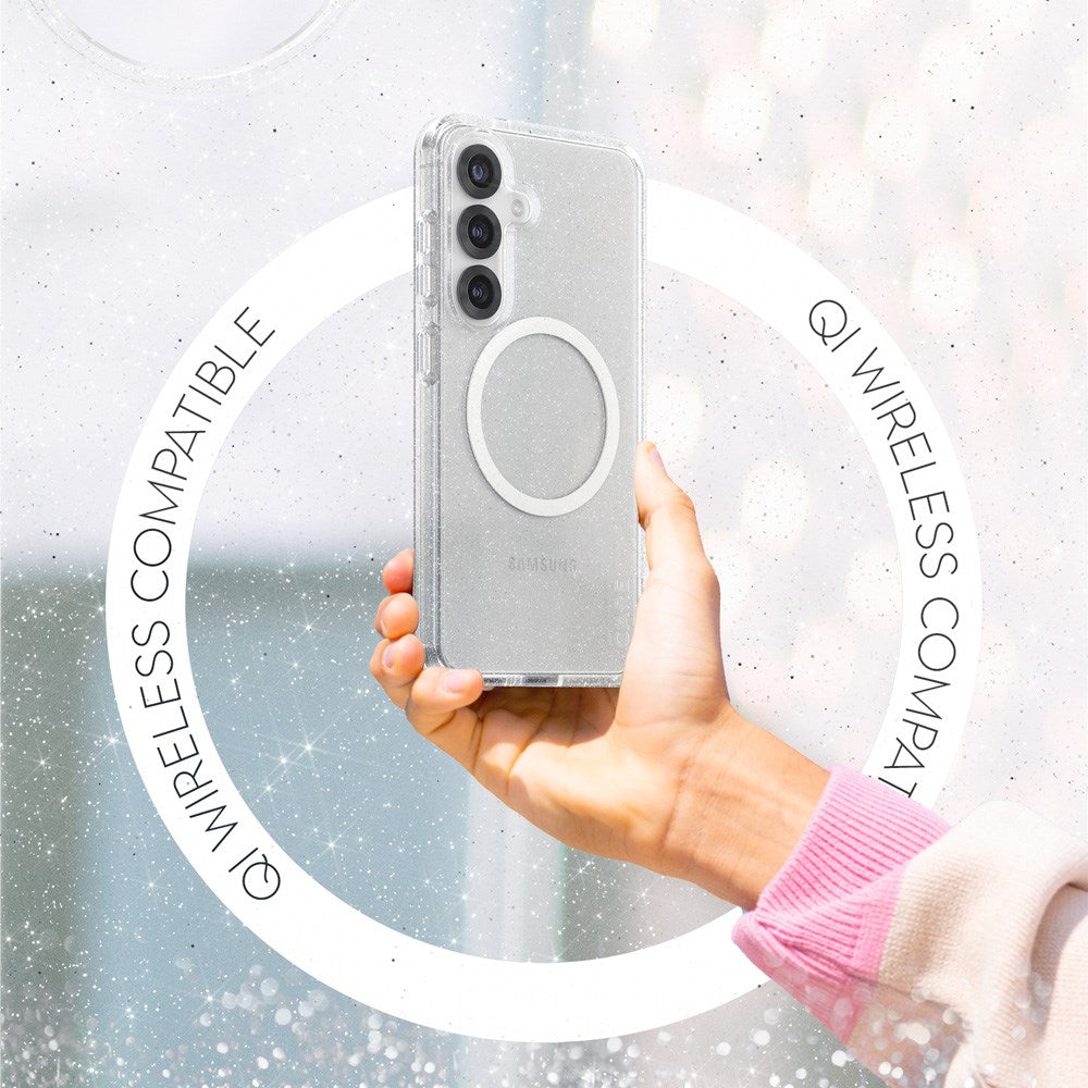 CARE by PanzerGlass Samsung Galaxy S25 FLAGSHIP Urban Combat Cover - Qi Kompatibel - Star Lit / Hvid