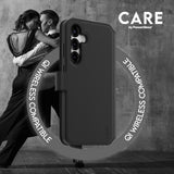 CARE by PanzerGlass Samsung Galaxy S25+ (Plus) Feature Tango 2-in-1 Flip Cover m. Pung - Qi Kompatibel - Sort
