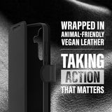 CARE by PanzerGlass Samsung Galaxy S25 Feature Tango 2-in-1 Flip Cover m. Pung - Qi Kompatibel - Sort