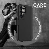 CARE by PanzerGlass Samsung Galaxy S25 Ultra Feature Tango 2-in-1 Flip Cover m. Pung - Qi Kompatibel - Sort
