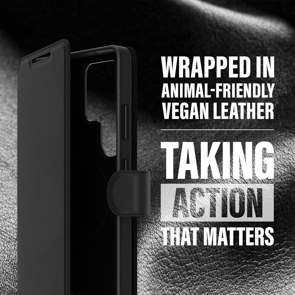 CARE by PanzerGlass Samsung Galaxy S25 Ultra Feature Tango 2-in-1 Flip Cover m. Pung - Qi Kompatibel - Sort