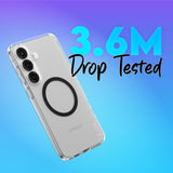 CARE by PanzerGlass Samsung Galaxy S25+ (Plus) FLAGSHIP Urban Combat Cover - Qi Kompatibel - Gennemsigtig / Black