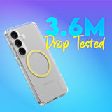 CARE by PanzerGlass Samsung Galaxy S25 FLAGSHIP Urban Combat Cover - Qi Kompatibel - Gennemsigtig / Chardonnay