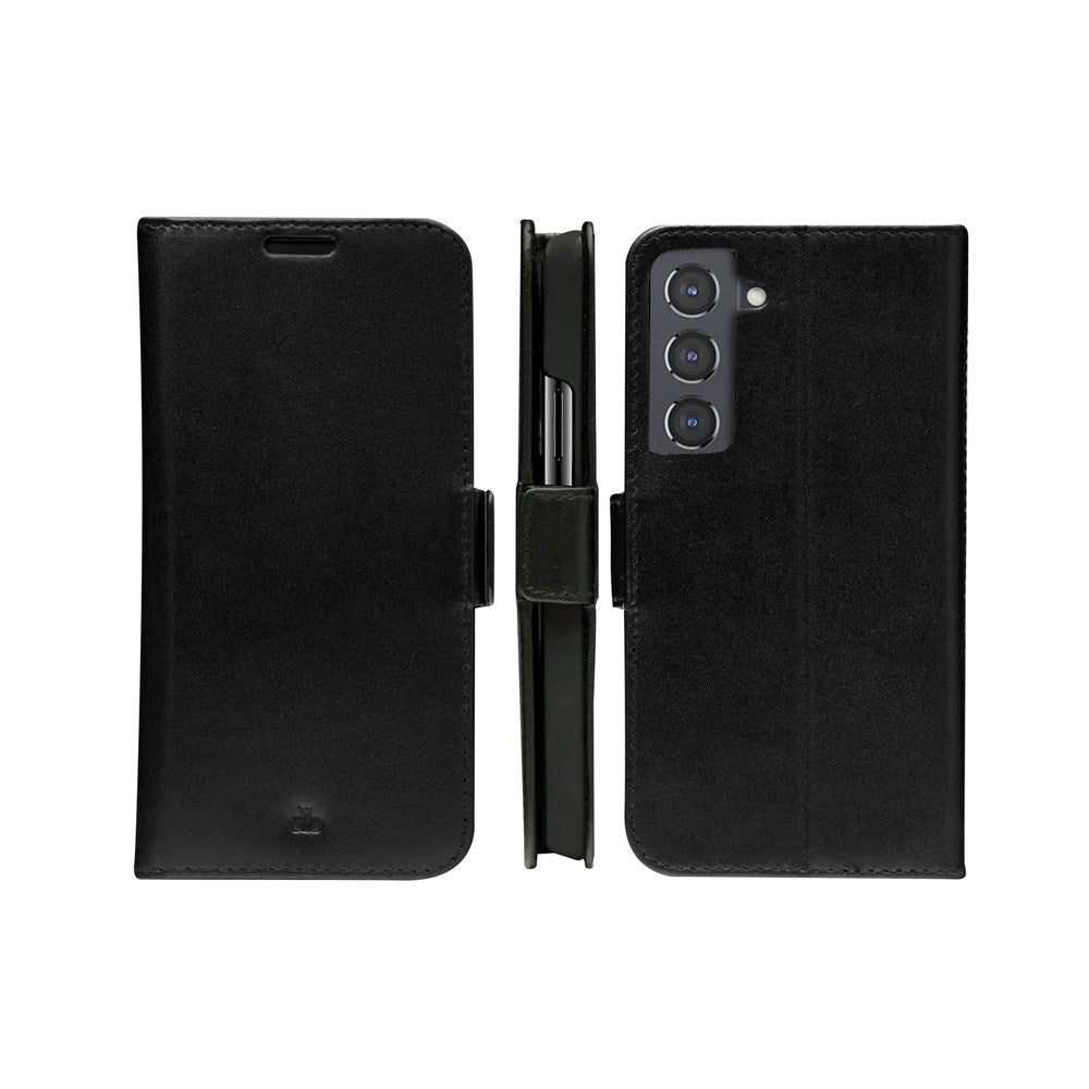 Samsung Galaxy S22 - dbramante1928 Copenhagen Slim Ægte Læder Flip Cover m. Pung - Black