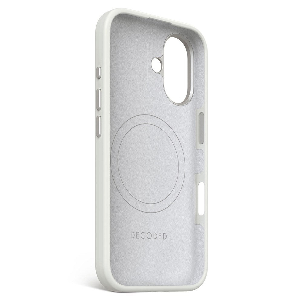 Decoded iPhone 16 AntiMicrobial Silikone Bagside Cover - MagSafe Kompatibel - Stone Grey