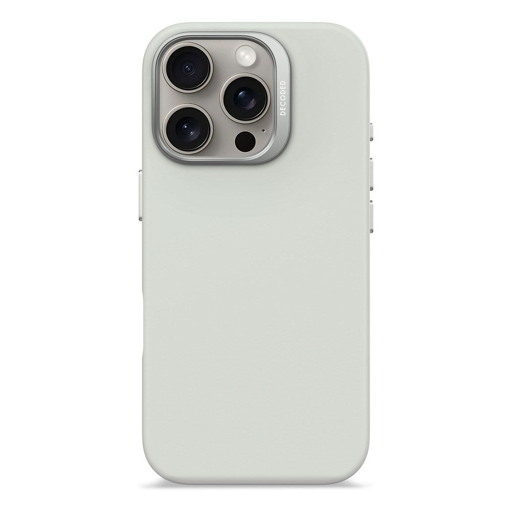 Decoded iPhone 16 Pro AntiMicrobial Silikone Bagside Cover - MagSafe Kompatibel - Stone Grey