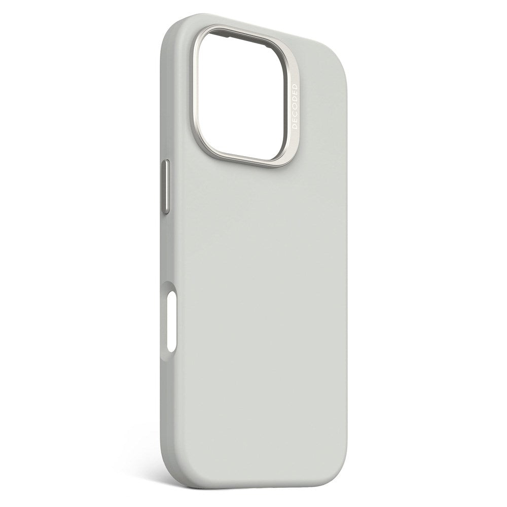 Decoded iPhone 16 Pro AntiMicrobial Silikone Bagside Cover - MagSafe Kompatibel - Stone Grey