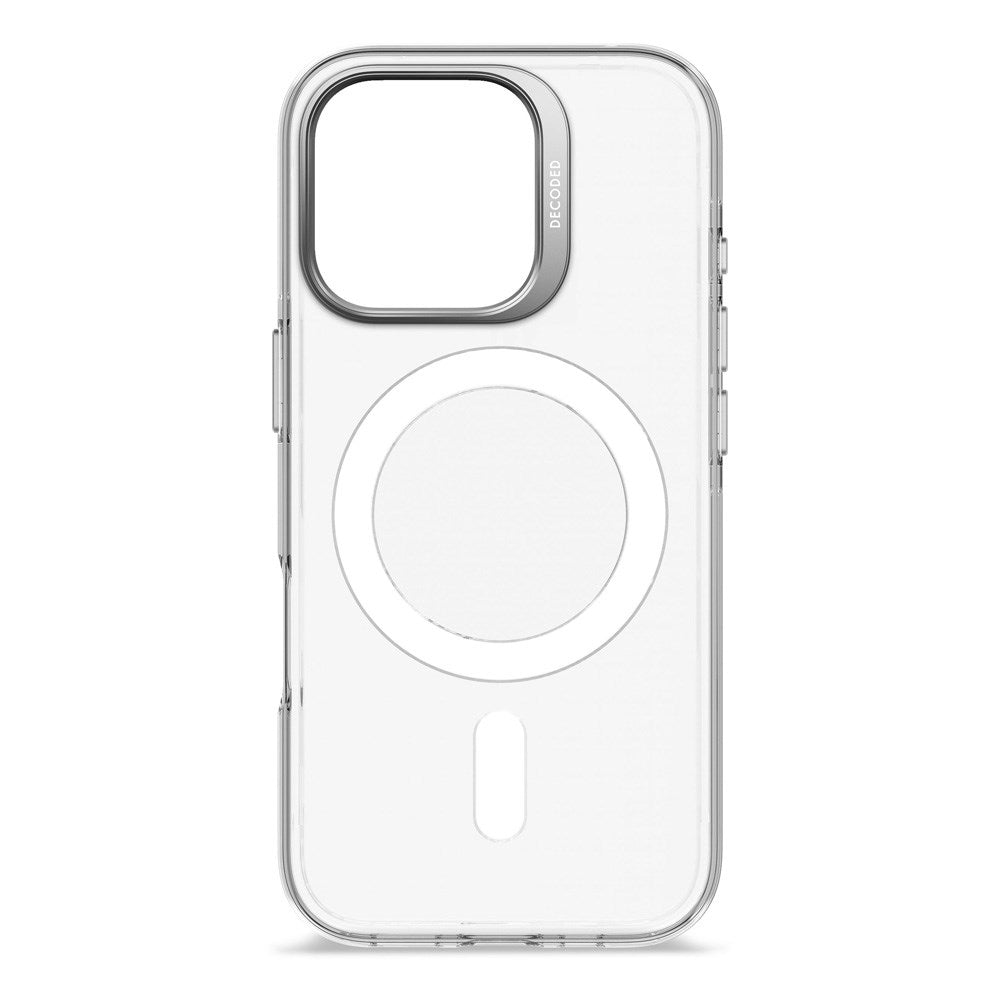 Decoded iPhone 16 Pro Clear Bagside Cover - 100% Genbrugsplast - MagSafe Kompatibel - Gennemsigtig / Mat Sort