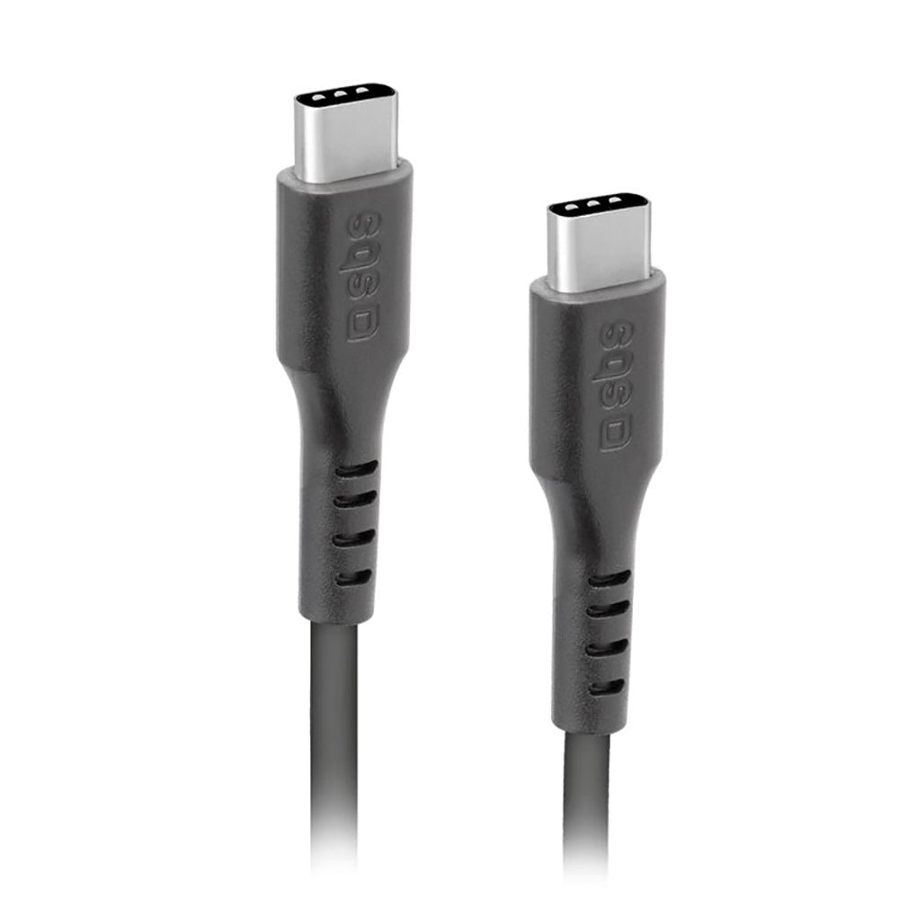 SBS USB-C til USB-C Kabel - 1.5 Meter - 25W (PD) - Sort