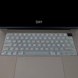 Philbert MacBook Pro 14" / 16" M5-M1 (2026-2021) Keyboard Silikone Cover m. Dansk Tastatur - Transparent / Black