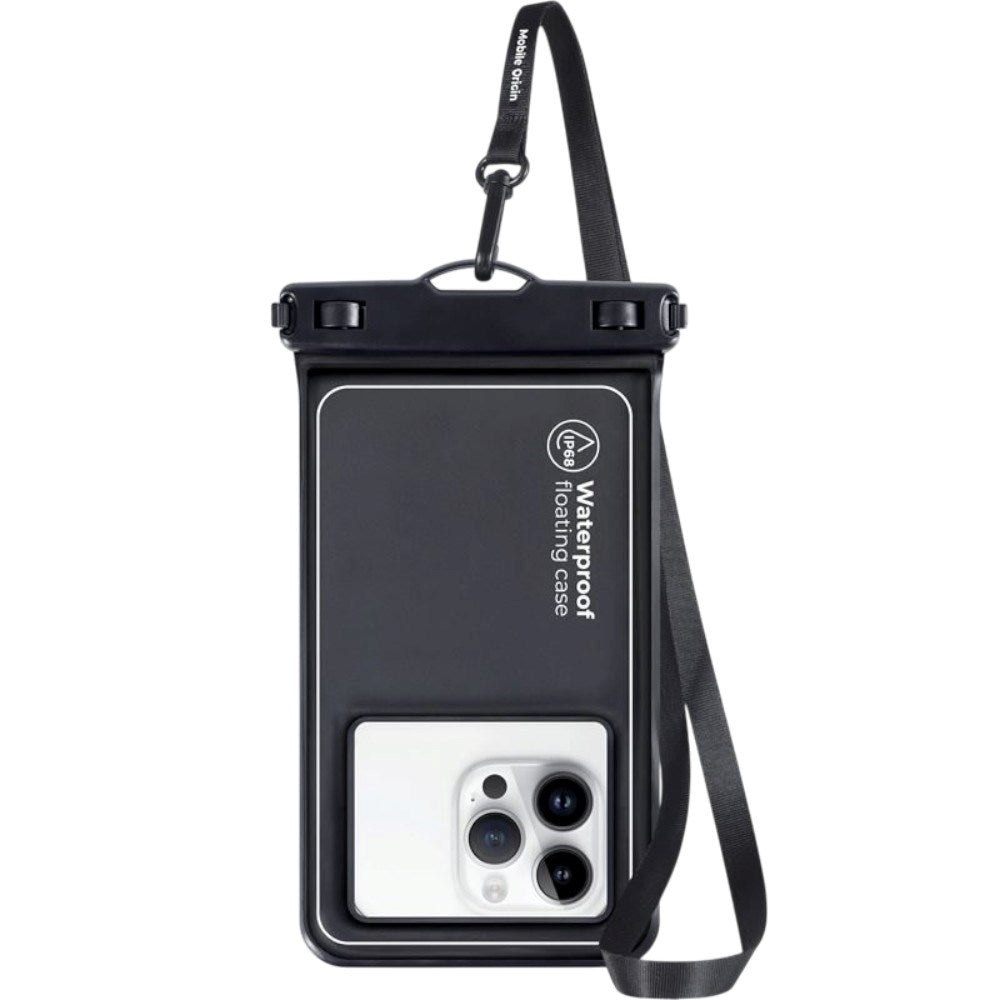 Mobile Origin Universal Waterproof Case Etui - Sort / Gennemsigtig (Maks. Mobil: 6,5")