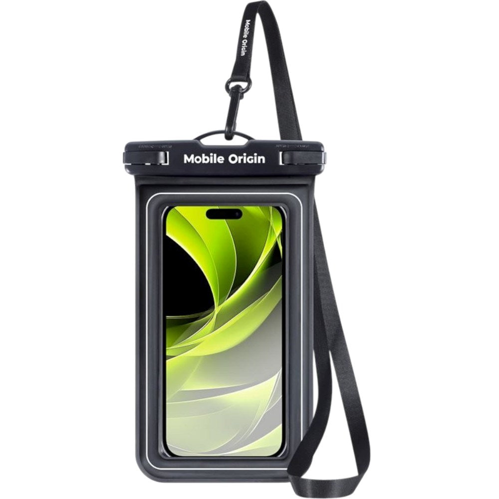 Mobile Origin Universal Waterproof Case Etui - Sort / Gennemsigtig (Maks. Mobil: 6,8")