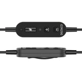 Deltaco Mono Headset m. Ledning - Sort