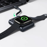 Baseus EnerFill Apple Watch Powerbank 5W - Trådløs Opladning - Indbygget USB-C Kabel - Hvid