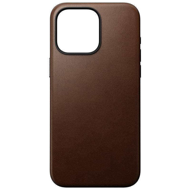 iPhone 15 Pro Max Nomad Modern Leather Cover - MagSafe Kompatibel - Brun