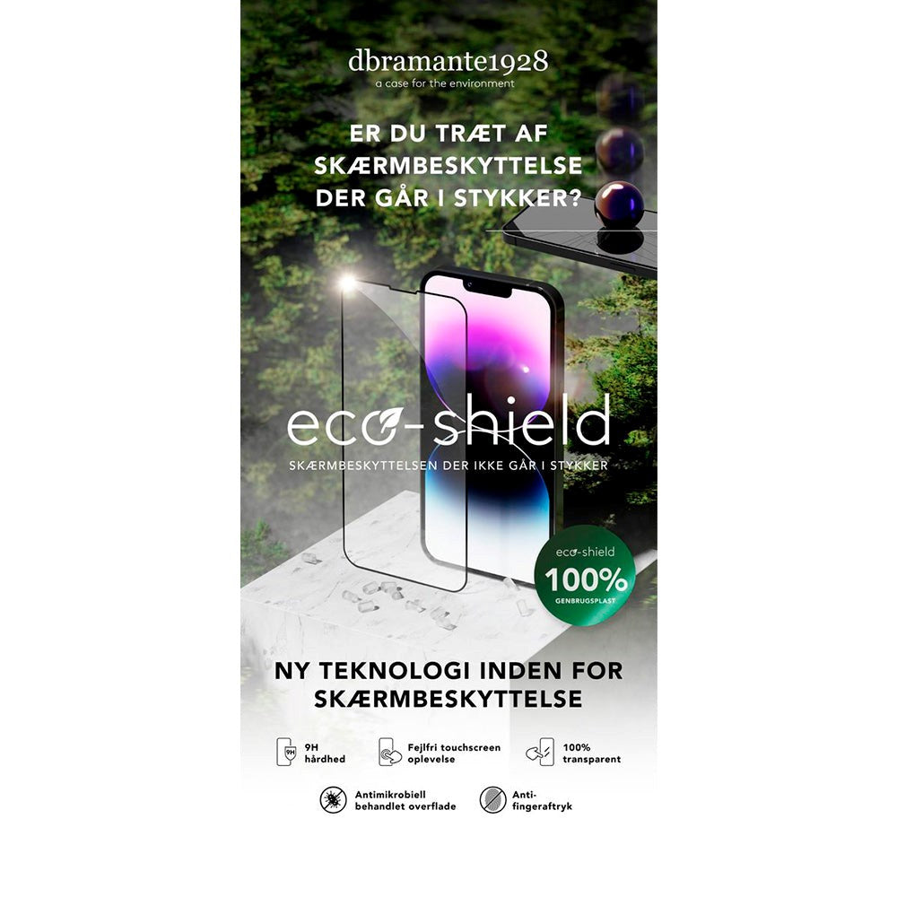 iPhone 11 Pro / Xs / X dbramante1928 Eco-Shield Skærmbeskyttelse m. Installationsramme - Sort Kant