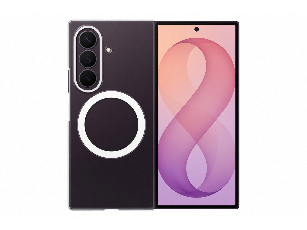 Original Samsung Galaxy Z Fold8 Ultra Cover Clear Magnet Case m. Beskyttelsesfilm - Transparent