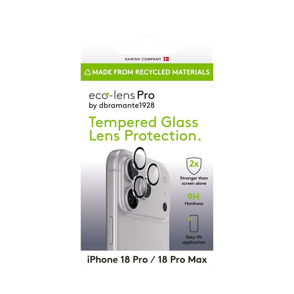 iPhone 18 Pro / 18 Pro Max dbramante1928 Eco-Lens Pro Kameralinsebeskyttelse - Gennemsigtig