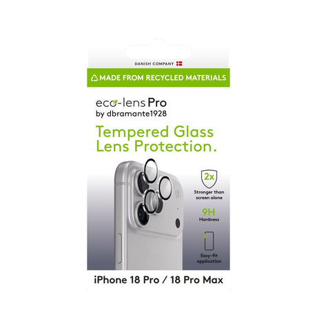 iPhone 18 Pro / 18 Pro Max dbramante1928 Eco-Lens Pro Kameralinsebeskyttelse - Gennemsigtig