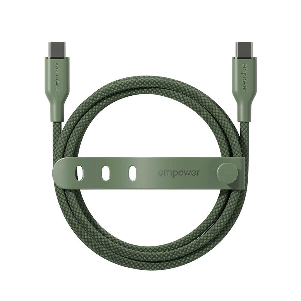 empower by PanzerGlass Racing 1.2m / 60W USB-C til USB-C Kabel - Sage
