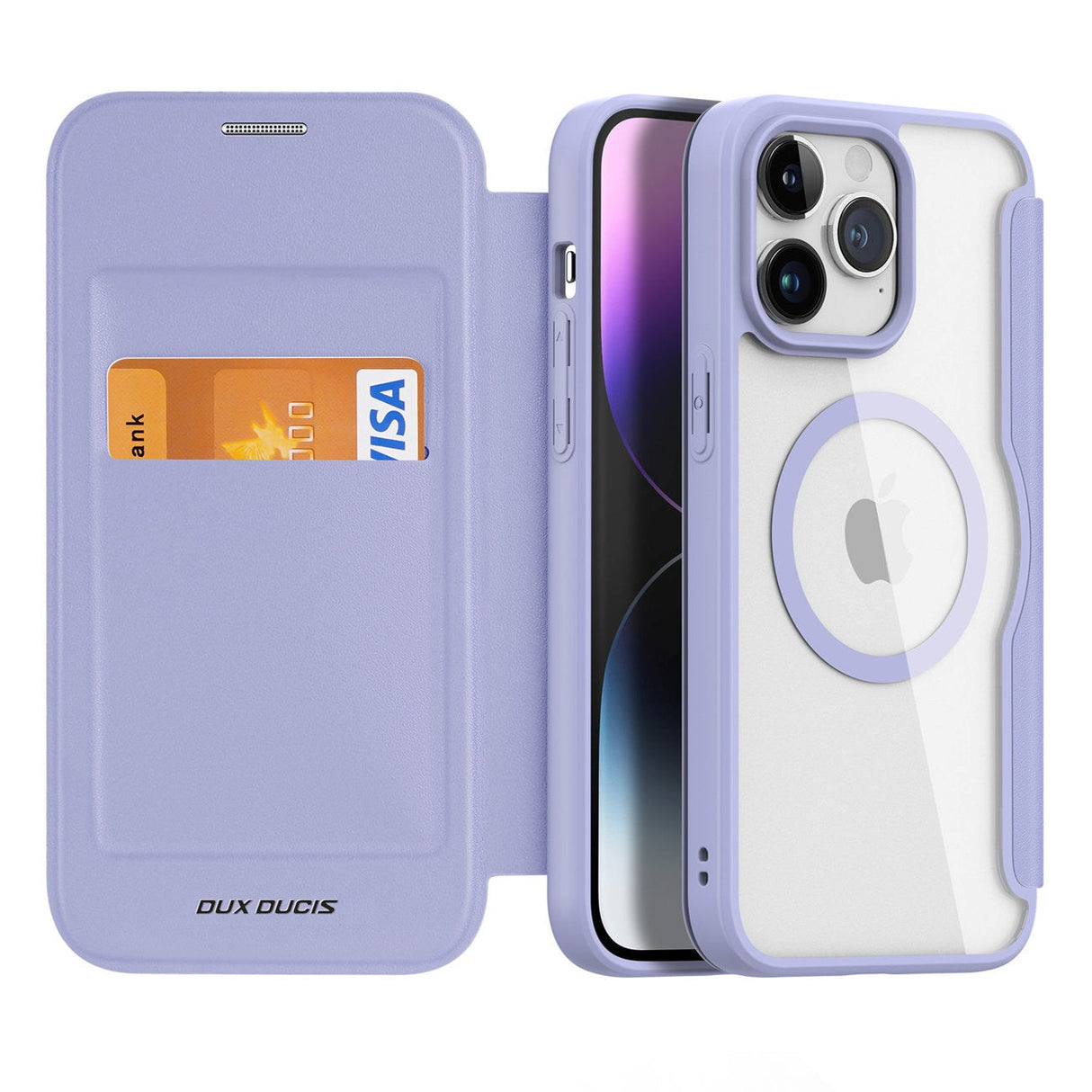 iPhone 15 Pro DUX DUCIS Skin X Pro Series Flip Cover - MagSafe Kompatibel - Lilla