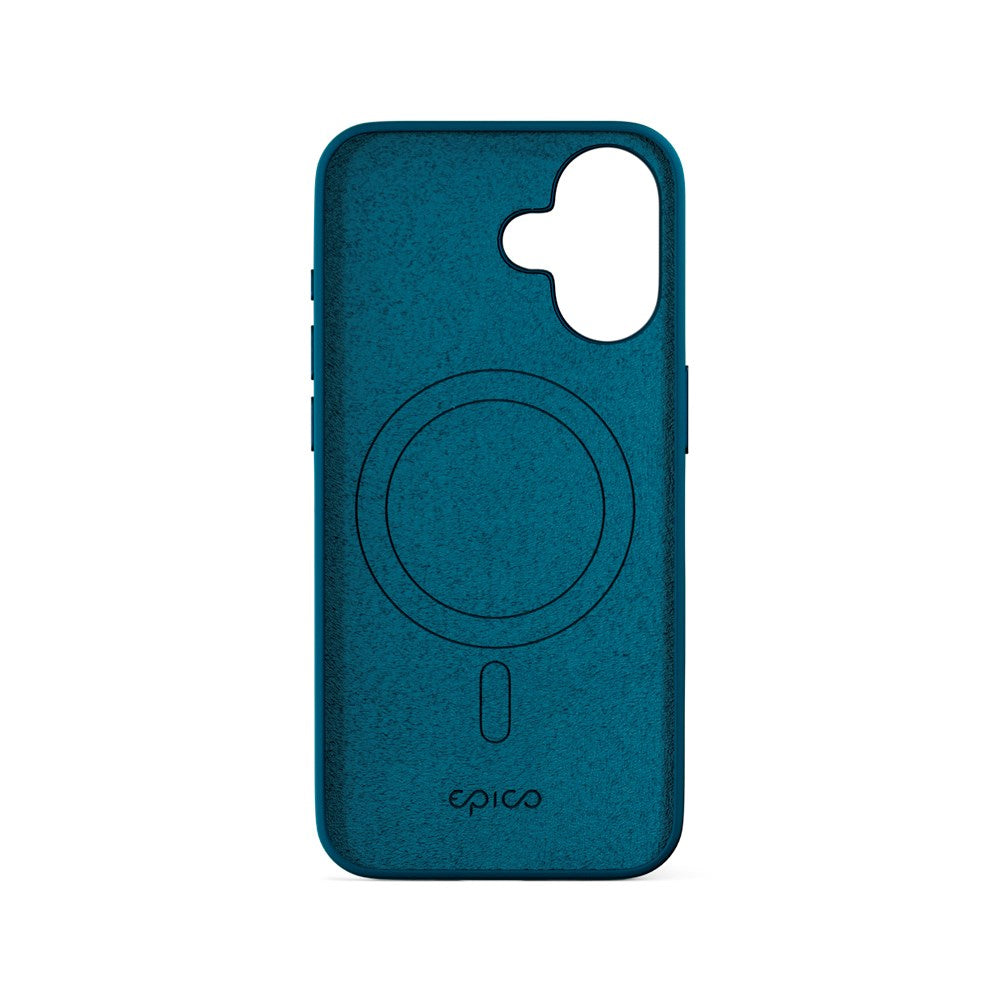 iPhone 16 Epico Mag+ Silikone Bagside Cover - MagSafe Kompatibel - Petrol Blue