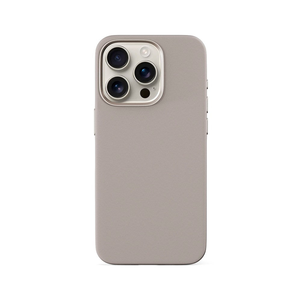 iPhone 16 Pro Epico Mag+ Silikone Bagside Cover - MagSafe Kompatibel - Titanium Beige