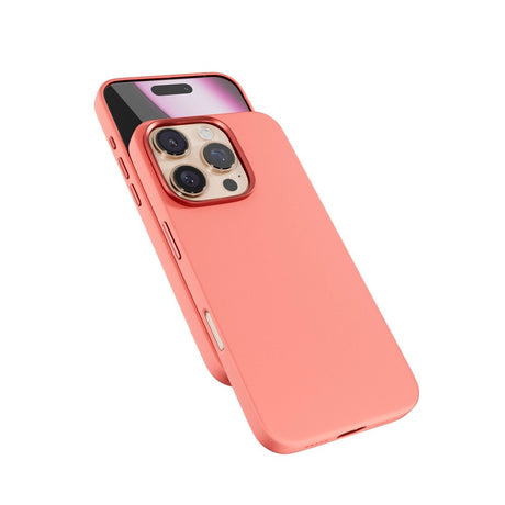 iPhone 16 Pro Epico Mag+ Silikone Bagside Cover - MagSafe Kompatibel - Peach Pink